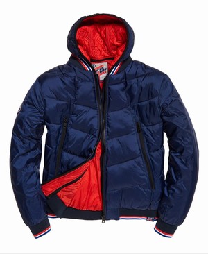 Superdry Quilted Bomber Férfi Kabát Kék | ZQCKY6230